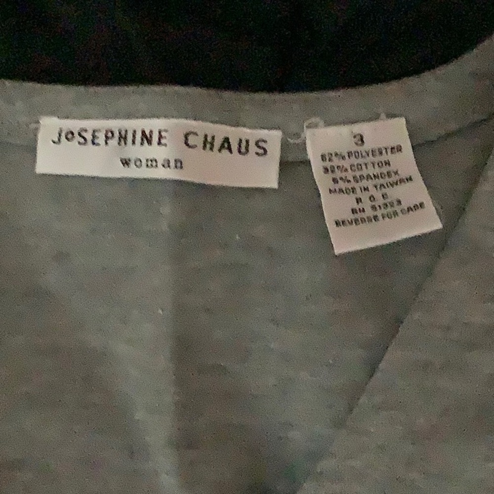 Josephine Chaus W grey stretchshirt sz3 - Picture 3 of 8
